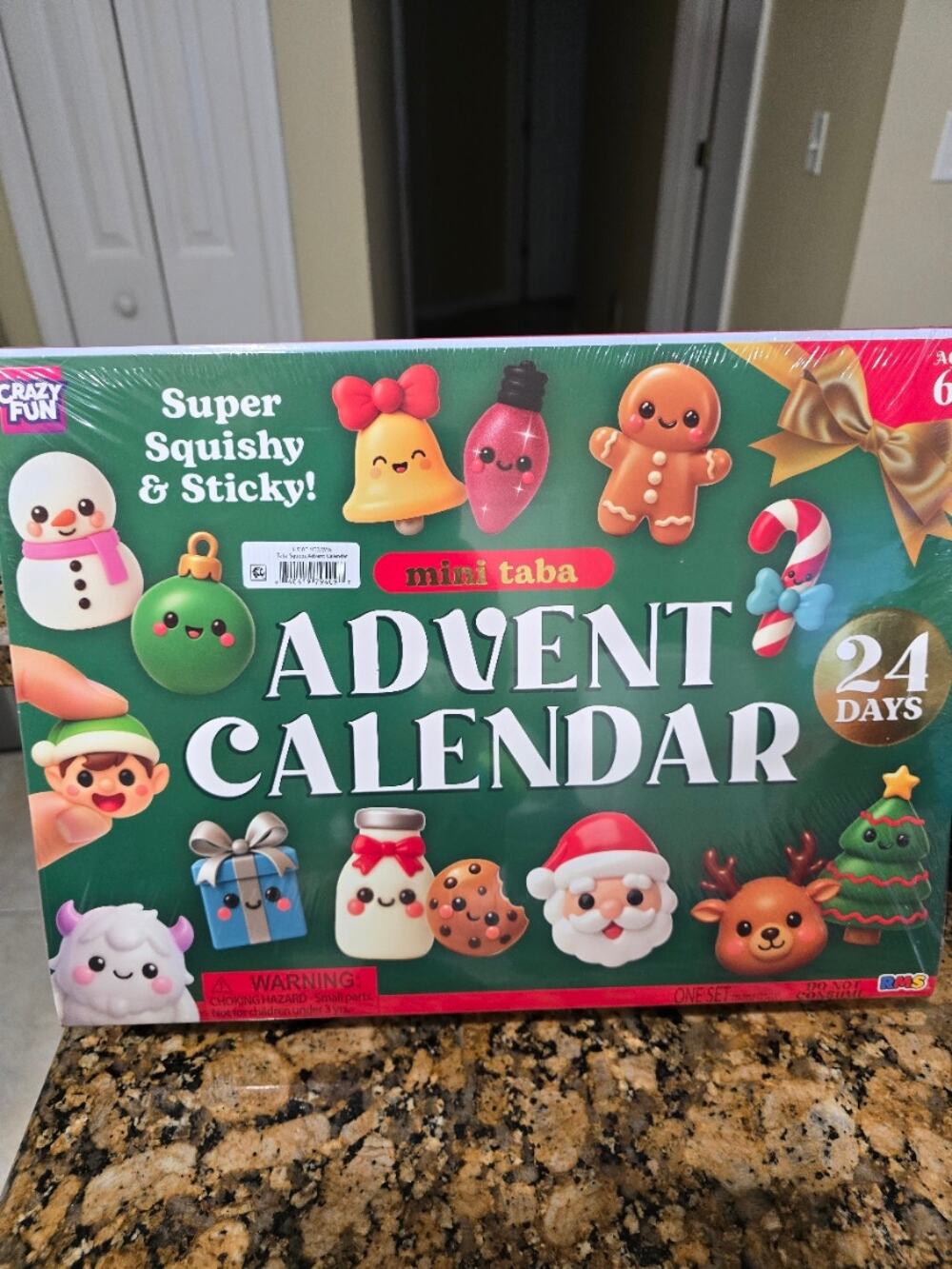 Taba Advent Calendar With Soft, 24 Piece Squeezable Surprises, by RMS